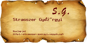 Strasszer Györgyi névjegykártya